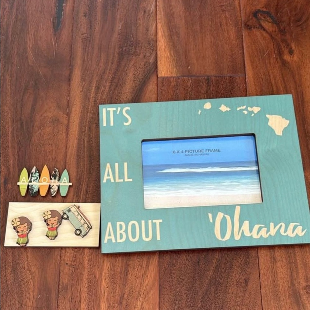 ALOHAS 'Ohana Frame - Blue and Cream